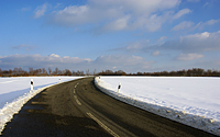 Winterliche Landstraße bei Simmerath-Huppenbroich